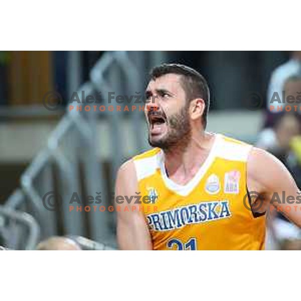 Marko Jagodic Kuridza in action during third game of The Final of Nova KBM League basketball match between Sixt Primorska and Petrol Olimpija in Bonifika Arena,Koper, Slovenia on May 24, 2019