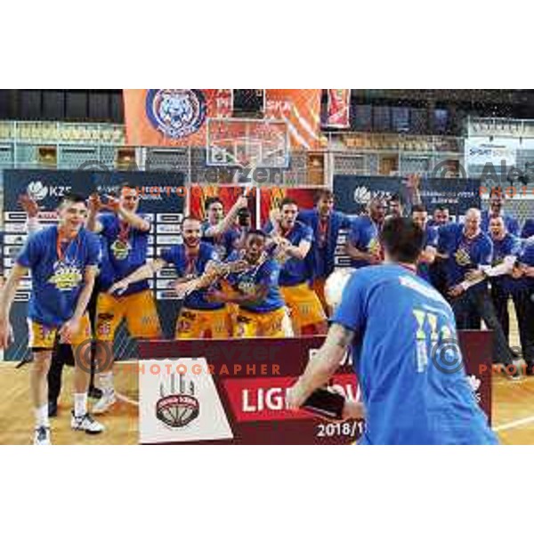 third game of The Final of Nova KBM League basketball match between Sixt Primorska and Petrol Olimpija in Bonifika Arena,Koper, Slovenia on May 24, 2019