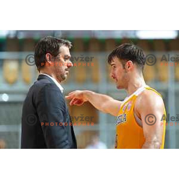 Jurica Golemac and Marjan Cakarun at third game of The Final of Nova KBM League basketball match between Sixt Primorska and Petrol Olimpija in Bonifika Arena,Koper, Slovenia on May 24, 2019