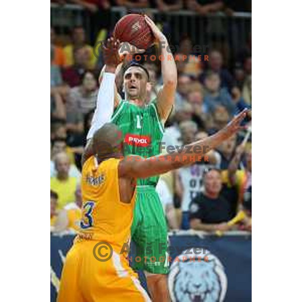 Domen Lorbek at third game of The Final of Nova KBM League basketball match between Sixt Primorska and Petrol Olimpija in Bonifika Arena,Koper, Slovenia on May 24, 2019
