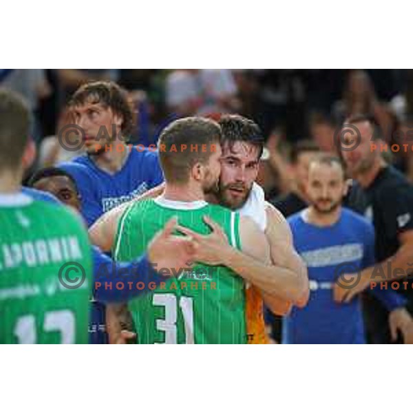 Alen Hodzic during third game of The Final of Nova KBM League basketball match between Sixt Primorska and Petrol Olimpija in Bonifika Arena,Koper, Slovenia on May 24, 2019