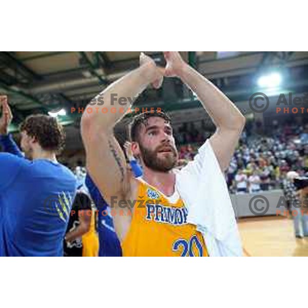 Alen Hodzic during third game of The Final of Nova KBM League basketball match between Sixt Primorska and Petrol Olimpija in Bonifika Arena,Koper, Slovenia on May 24, 2019