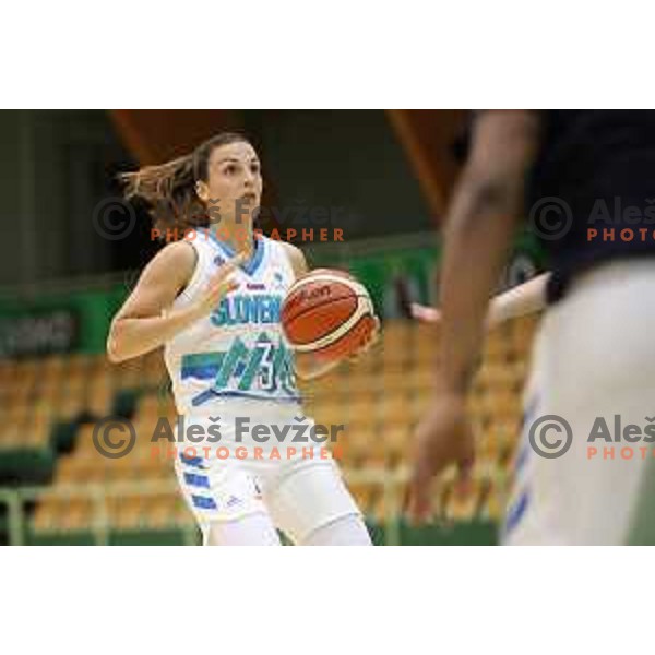 Teja Oblak during Slovenia Women\'s basketball team during practice session in Tri Lilije Hall, Lasko on May 28, 2019