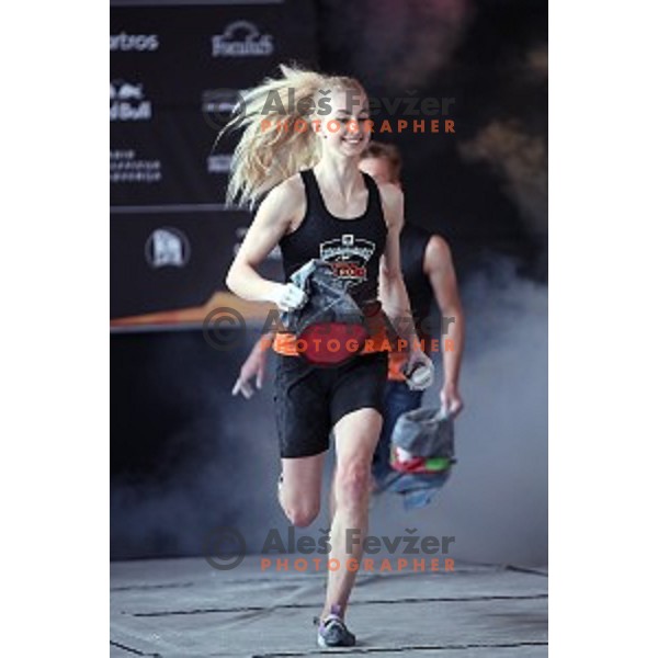 Urska Repusic in the Final of Triglav The Rock boulder climbing competition in Ljubljana on May 25, 2019