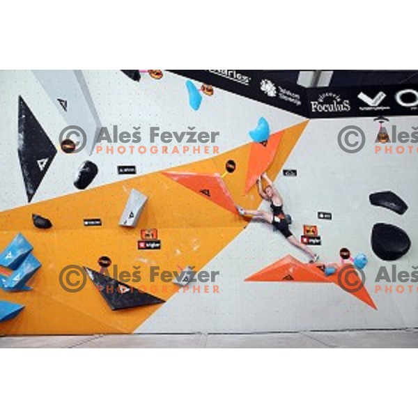 Urska Repusic in the Final of Triglav The Rock boulder climbing competition in Ljubljana on May 25, 2019