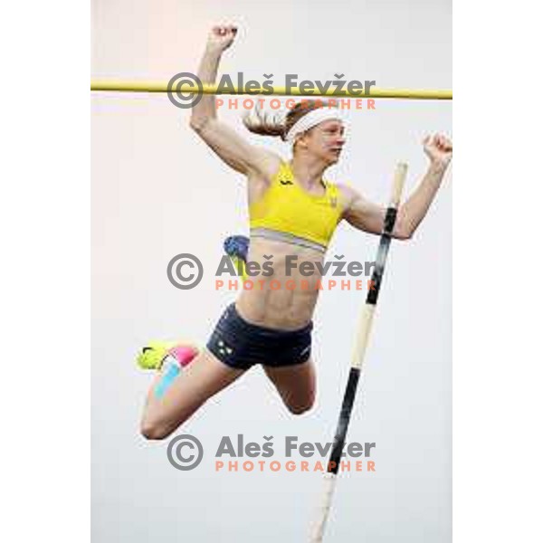 Tina Sutej competes in pole vault at International athletics meeting in Ljubljana, Slovenia on June 5, 2019