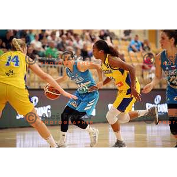 Nika Baric in action during friendly Women\'s basketball match between Slovenia and Sweden in Polaj Hall, Trbovlje on June 6, 2019