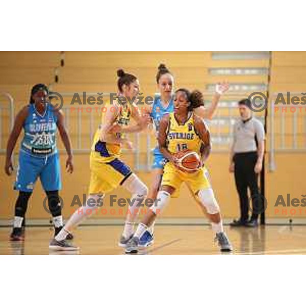 Zala Friskovec in action during friendly Women\'s basketball match between Slovenia and Sweden in Polaj Hall, Trbovlje on June 6, 2019