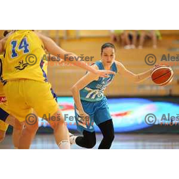 Nika Baric in action during friendly Women\'s basketball match between Slovenia and Sweden in Polaj Hall, Trbovlje on June 6, 2019