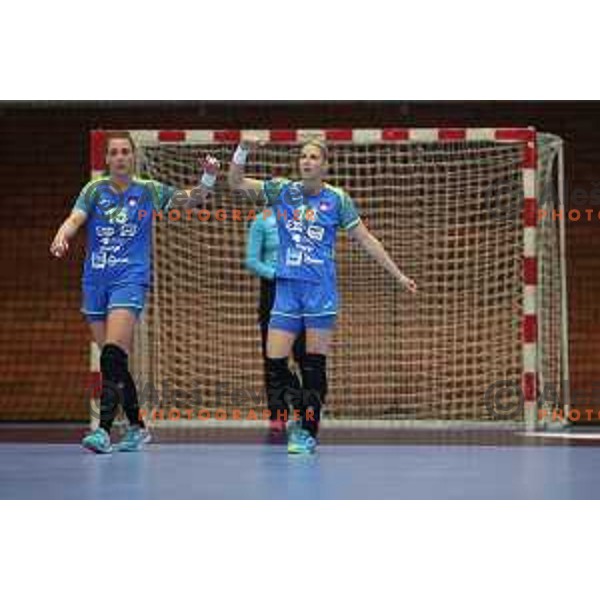 action during Slovenia and Northern Macedonia handball match in Celje on June 6, 2019