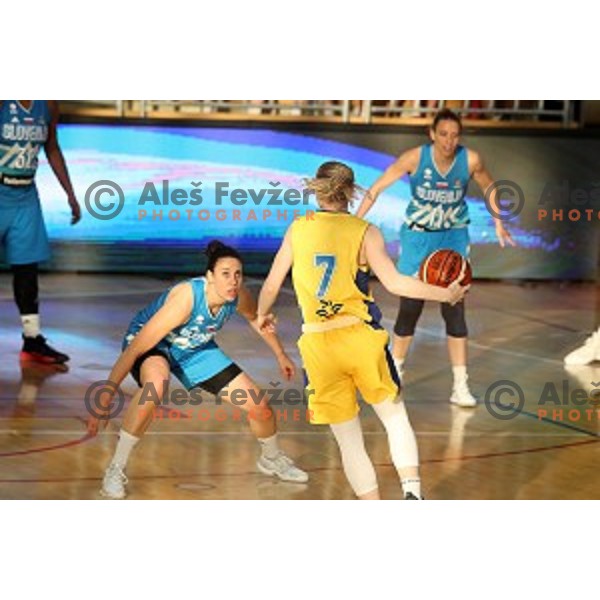 Tina Jakovina in action during friendly Women\'s basketball match between Slovenia and Sweden in Polaj Hall, Trbovlje on June 6, 2019