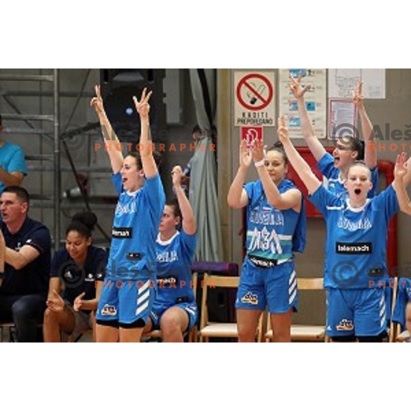 Eva Rupnik in action during friendly Women\'s basketball match between Slovenia and Sweden in Polaj Hall, Trbovlje on June 6, 2019