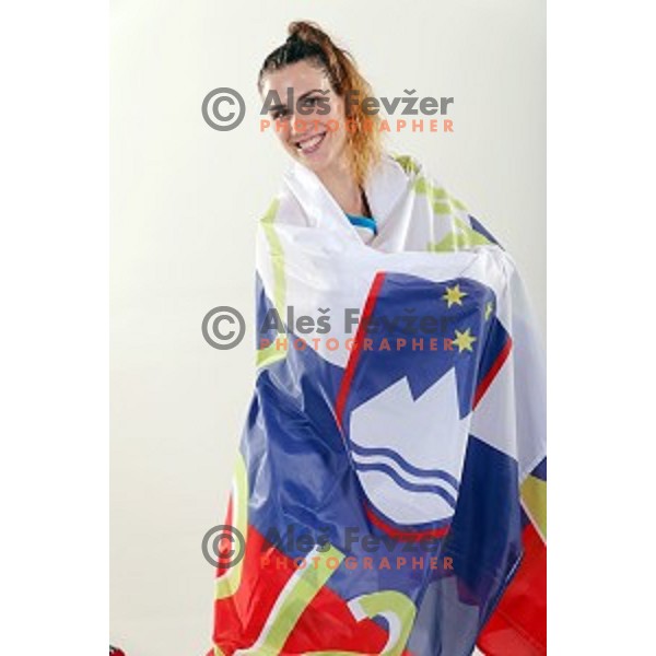 Eva Lisec of Slovenia Women\'s basketball team for Eurobasket 2019 during media day in Lasko, Slovenia on May 28, 2019