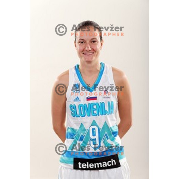 Nika Baric of Slovenia Women\'s basketball team for Eurobasket 2019 during media day in Lasko, Slovenia on May 28, 2019