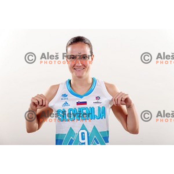 Nika Baric of Slovenia Women\'s basketball team for Eurobasket 2019 during media day in Lasko, Slovenia on May 28, 2019