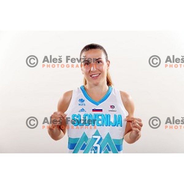 Teja Oblak of Slovenia Women\'s basketball team for Eurobasket 2019 during media day in Lasko, Slovenia on May 28, 2019