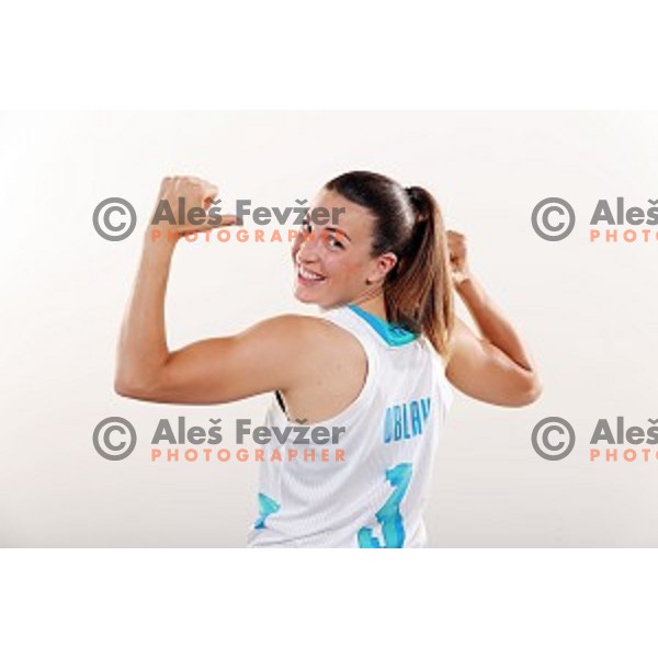 Teja Oblak of Slovenia Women\'s basketball team for Eurobasket 2019 during media day in Lasko, Slovenia on May 28, 2019