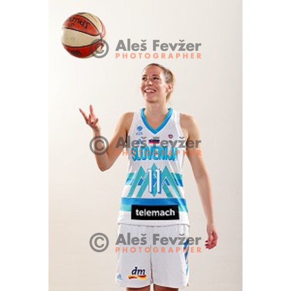 Eva Rupnik of Slovenia Women\'s basketball team for Eurobasket 2019 during media day in Lasko, Slovenia on May 28, 2019