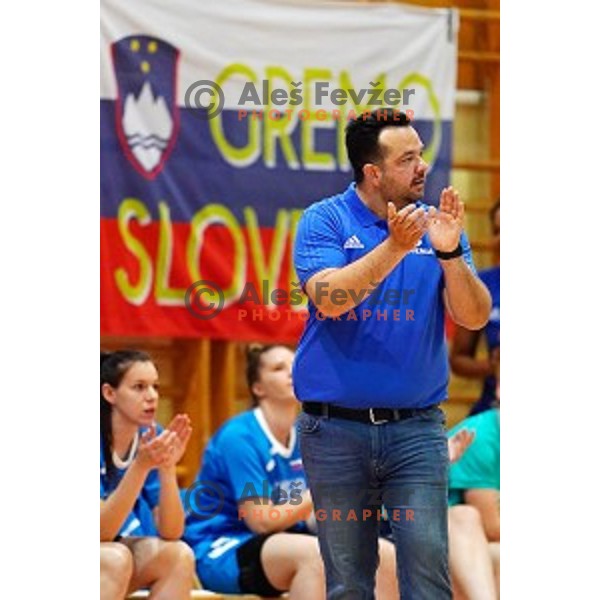 in action during friendly Women\'s basketball match between Slovenia and Great Britain in Polaj Hall, Trbovlje on June 7, 2019