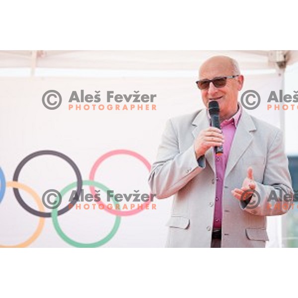 Bogdan Gabrovec, president of Slovenian Olympic Committee during Olympic day with school children in Krize, Slovenija on June 12, 2019