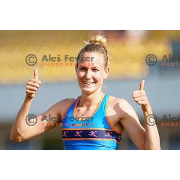 Neja Filipic, winner of Women\'s triple jump hurdles at Slovenian Athletics Cup in Celje, Slovenia in June 15, 2019