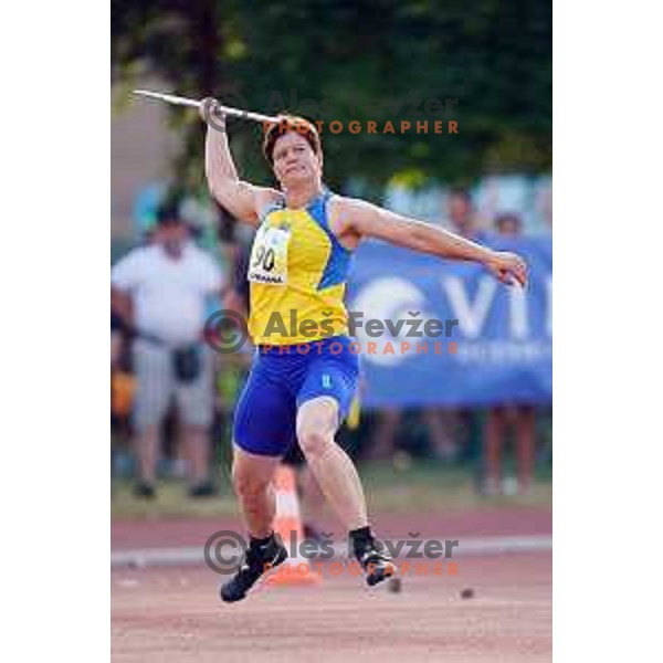 Martina Ratej, winner of Women\'s javelin at Slovenian Athletics Cup in Celje, Slovenia in June 15, 2019