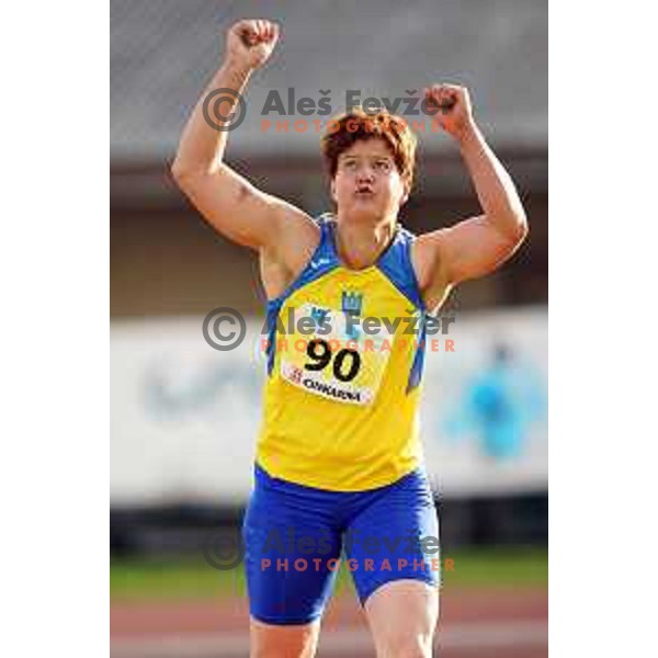 Martina Ratej, winner of Women\'s javelin at Slovenian Athletics Cup in Celje, Slovenia in June 15, 2019