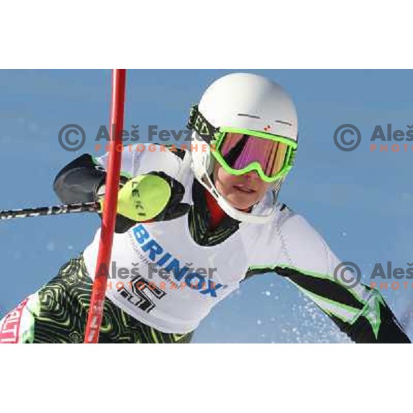 Anastasja Suslina at slalom race for 33. Loka Cup, international children skiing competition in Stari Vrh, Skofja Loka, Slovenia on 16.2.2008 