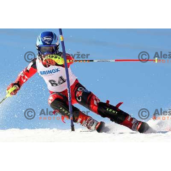 Filip Tudor (CRO) at slalom race for 33. Loka Cup, international children skiing competition in Stari Vrh, Skofja Loka, Slovenia on 16.2.2008 