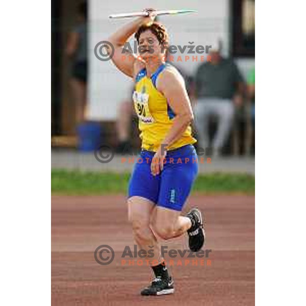 Martina Ratej, winner of Women\'s javelin at Slovenian Athletics Cup in Celje, Slovenia in June 15, 2019