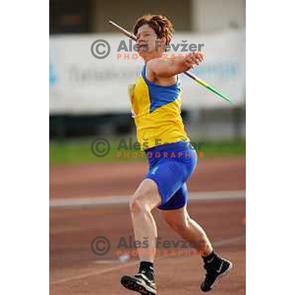 Martina Ratej, winner of Women\'s javelin at Slovenian Athletics Cup in Celje, Slovenia in June 15, 2019