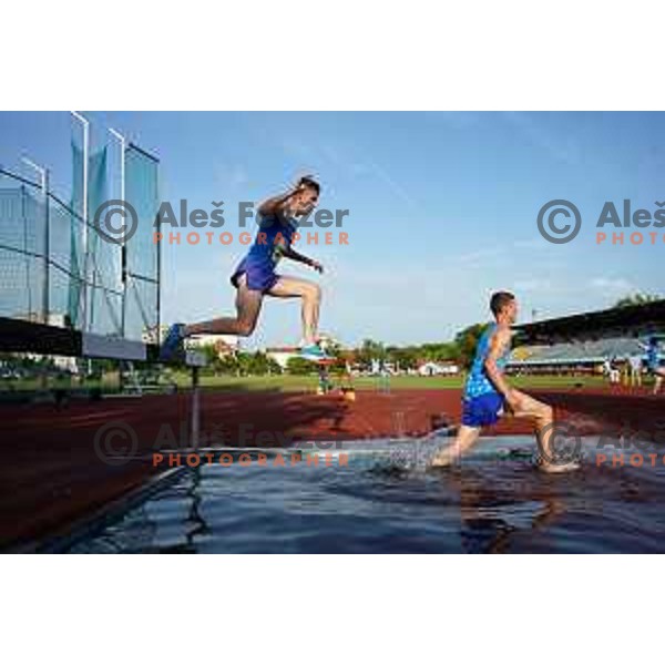 Men\'s 3000 meters steeple at Slovenian Athletics Cup in Celje, Slovenia in June 15, 2019