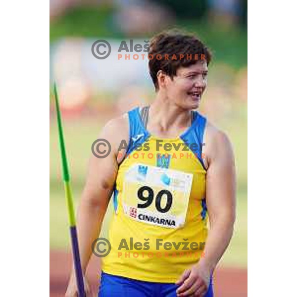 Martina Ratej, winner of Women\'s javelin at Slovenian Athletics Cup in Celje, Slovenia in June 15, 2019