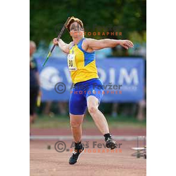 Martina Ratej, winner of Women\'s javelin at Slovenian Athletics Cup in Celje, Slovenia in June 15, 2019