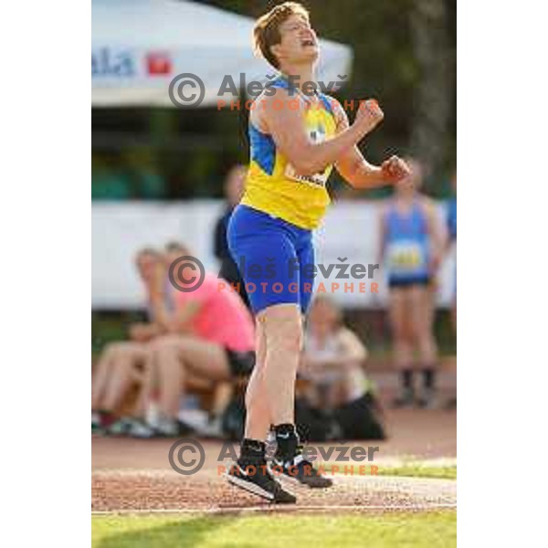 Martina Ratej, winner of Women\'s javelin at Slovenian Athletics Cup in Celje, Slovenia in June 15, 2019