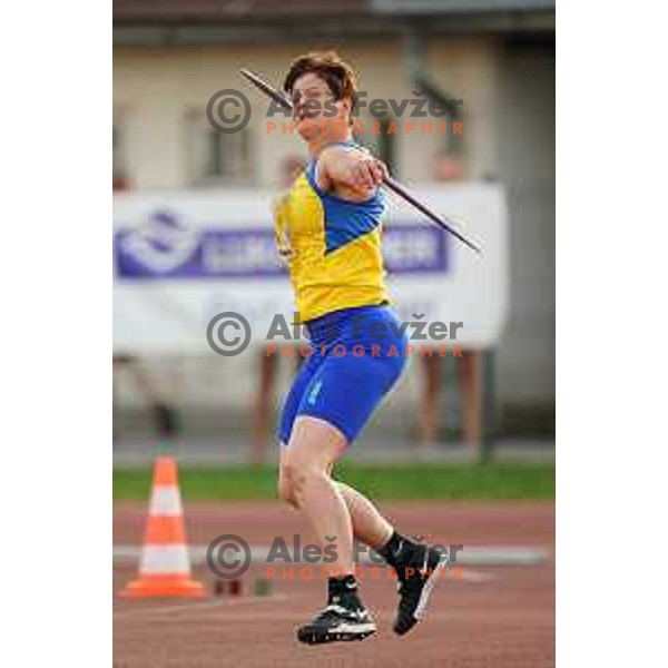 Martina Ratej, winner of Women\'s javelin at Slovenian Athletics Cup in Celje, Slovenia in June 15, 2019