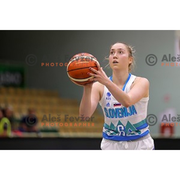 action during friendly Women\'s basketball match between Slovenia and Czech Republic in Tri Lilija Hall, Lasko on May 31, 2019