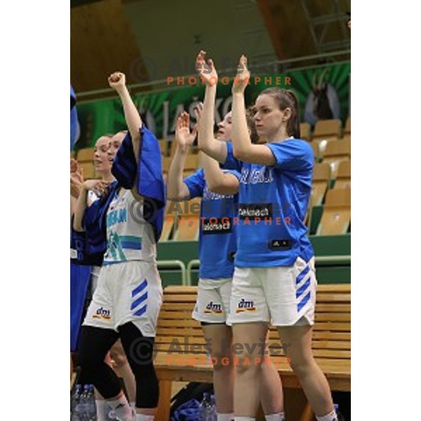 action during friendly Women\'s basketball match between Slovenia and Czech Republic in Tri Lilija Hall, Lasko on May 31, 2019