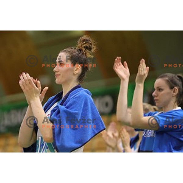action during friendly Women\'s basketball match between Slovenia and Czech Republic in Tri Lilija Hall, Lasko on May 31, 2019