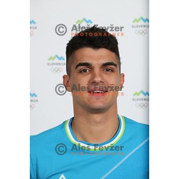 member of Slovenia team at second edition of European Olympic games in Minsk, Belorussia at official photo shooting in Ljubljana on May 8, 2019
