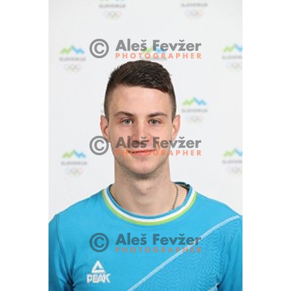 Deni Kozul member of Slovenia team at second edition of European Olympic games in Minsk, Belorussia at official photo shooting in Ljubljana on May 8, 2019