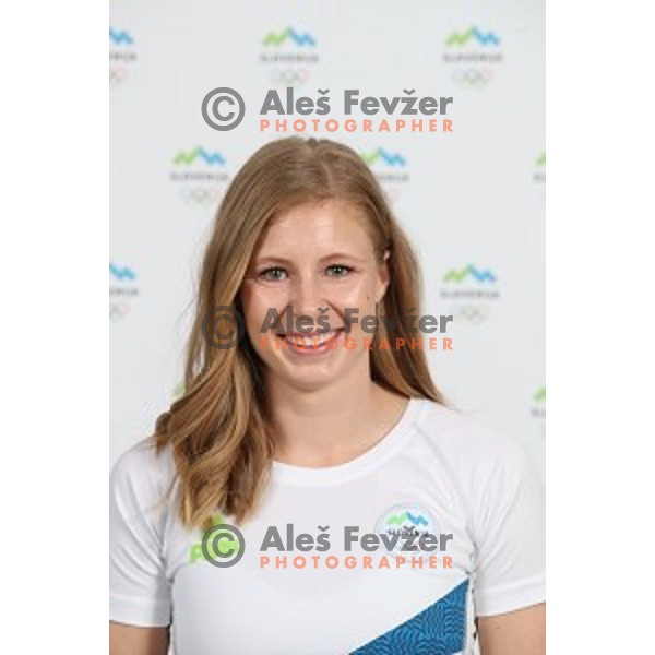 Maja Mihalinec member of Slovenia team at second edition of European Olympic games in Minsk, Belorussia at official photo shooting in Ljubljana on May 8, 2019