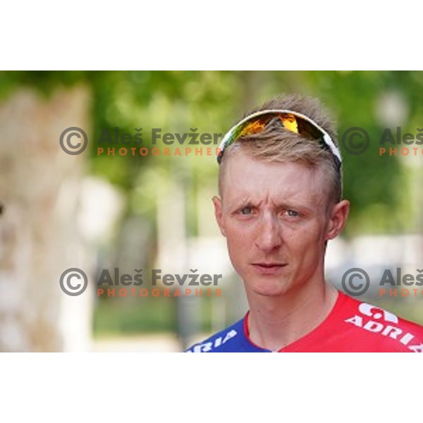 Marko Kump during starting protocol before first stage of 26.Tour of Slovenia, UCI cycling race between Ljubljana and Rogaska Slatina on June 19, 2019