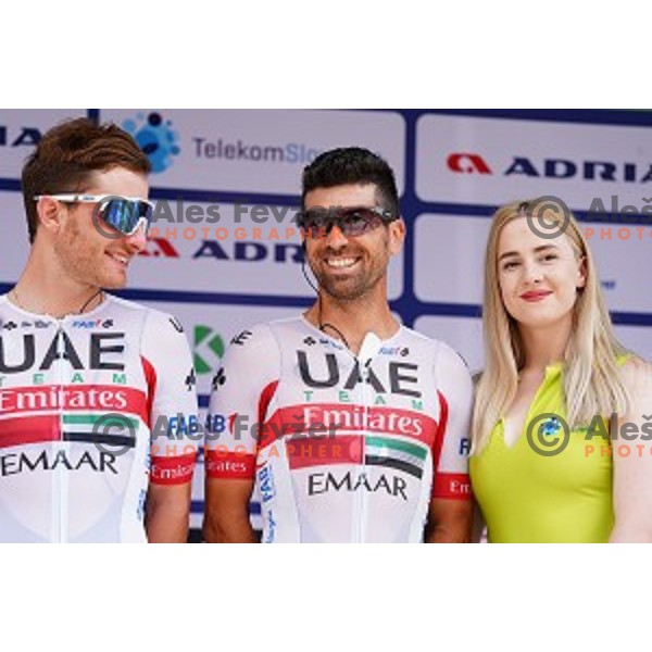 Diego Ulissi during starting protocol before first stage of 26.Tour of Slovenia, UCI cycling race between Ljubljana and Rogaska Slatina on June 19, 2019