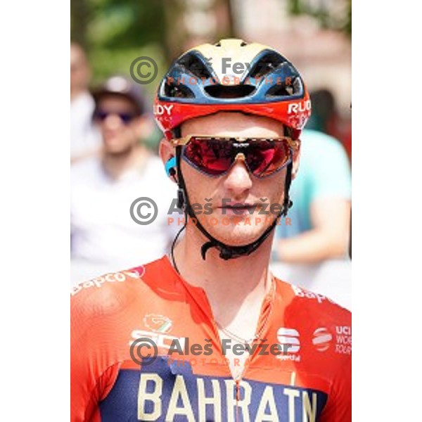 Grega Bole during starting protocol before first stage of 26.Tour of Slovenia, UCI cycling race between Ljubljana and Rogaska Slatina on June 19, 2019