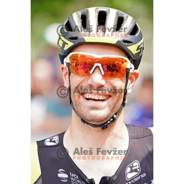 Luka Mezgec during starting protocol before first stage of 26.Tour of Slovenia, UCI cycling race between Ljubljana and Rogaska Slatina on June 19, 2019