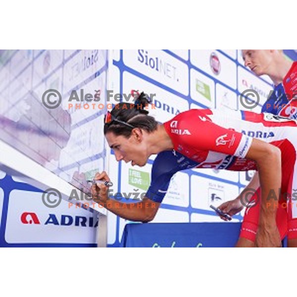 Aljaz Jarc at starting protocol before first stage of 26.Tour of Slovenia, UCI cycling race between Ljubljana and Rogaska Slatina on June 19, 2019