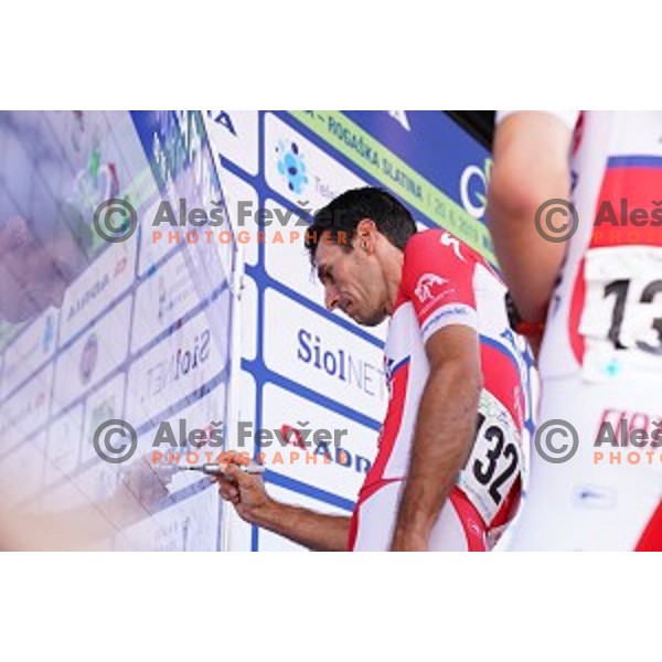 Radoslav Rogina during starting protocol before first stage of 26.Tour of Slovenia, UCI cycling race between Ljubljana and Rogaska Slatina on June 19, 2019