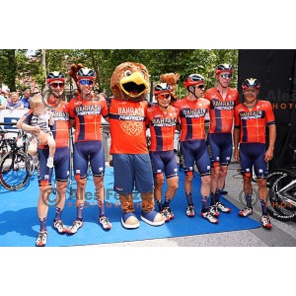 Grega Bole during starting protocol before first stage of 26.Tour of Slovenia, UCI cycling race between Ljubljana and Rogaska Slatina on June 19, 2019