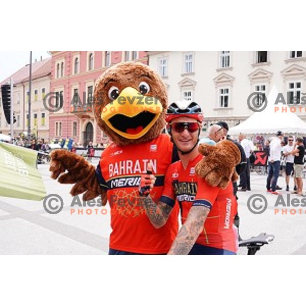 Grega Bole during starting protocol before first stage of 26.Tour of Slovenia, UCI cycling race between Ljubljana and Rogaska Slatina on June 19, 2019